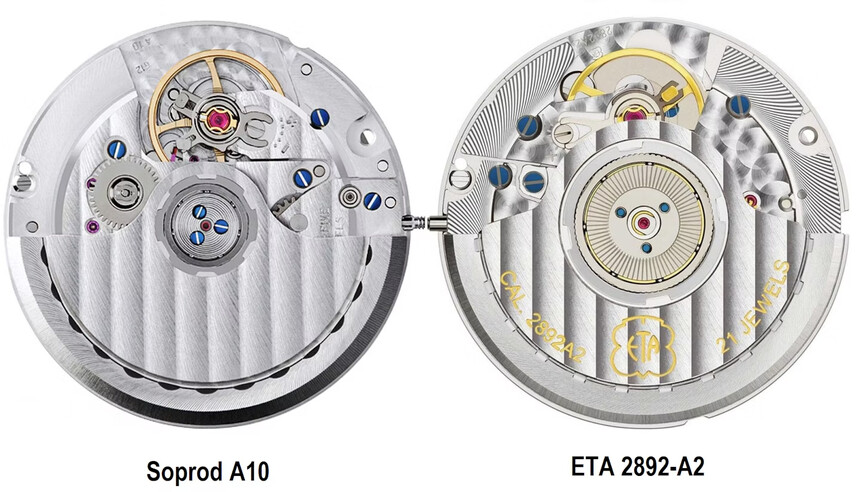 Soprod A10 je alternativou strojku ETA .. Zdroj: www.watchcrunch.com/