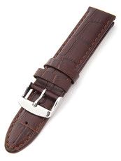 Unisex kožený hnědý řemínek k hodinkám HYP-01-BROWN