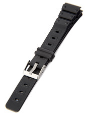 Unisex plastový černý řemínek k hodinkám P019