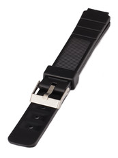 Unisex plastový černý řemínek k hodinkám P038