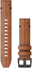 Kožený řemínek Garmin 22mm (pro Fenix 7/6/5, Epix 2 aj.), hnědý V1, QuickFit