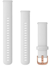 Silikonový řemínek Garmin 18mm (pro Venu 2S, Vívoactive 4S, Vívomove 3S), bílý, Quick Release, + prodloužená část