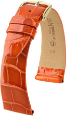 Kožený řemínek Hirsch Prestige M 02307177-1, oranžový, aligátoří kůže