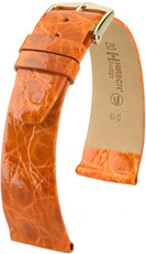 Kožený řemínek Hirsch Prestige M 02308176-1, oranžový, krokodýlí kůže