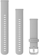 Silikonový řemínek Garmin 18mm (pro Venu 2S, Vívoactive 4S, Vívomove 3S), šedý V3, Quick Release, + prodloužená část