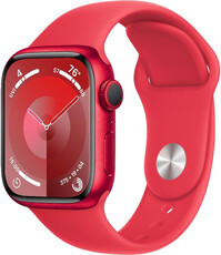 Apple Watch Series 9 GPS 41mm (PRODUCT) RED Aluminium Case with (PRODUCT) RED Sport Band - M/L 