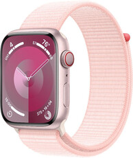 Apple Watch Series 9 GPS + Cellular 45mm Pink Aluminium Case with Light Pink Sport Loop 