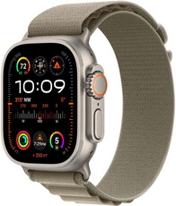 Apple Watch Ultra 2 GPS + Cellular, 49mm Titanium Case with Olive Alpine Loop-Small