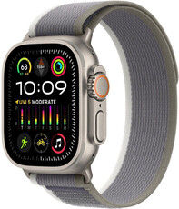 Apple Watch Ultra 2 GPS + Cellular, 49mm Titanium Case with Green/Grey Trail Loop-M/L
