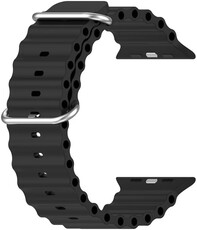 Silikonový řemínek Ricardo (pro Apple Watch 42/44/45/49mm), černý V1