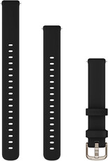 Silikonový řemínek Garmin 14mm (pro Lily 2), černý, + prodloužená část