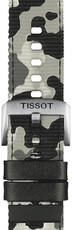 Textilní řemínek Tissot T852.046.771 22mm, šedý/maskáčový