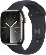 Apple Watch Series 9 GPS + Cellular 41mm Graphite Stainless Steel Case s Midnight Sport Band - S/M