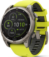 Garmin Fenix 8 SOLAR 47 mm, Sapphire Graphite Titanium Yellow Band