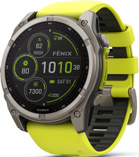 Garmin Fenix 8 SOLAR 51 mm, Sapphire Graphite Titanium Yellow Band