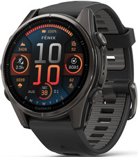 Garmin Fenix 8 AMOLED 43 mm, Sapphire Carbon Gray DLC Titanium Black