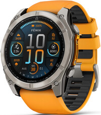 Garmin Fenix 8 AMOLED 51 mm, Sapphire Titanium Graphite Spark Orange Band (II. Jakost)