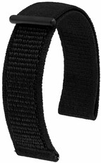 Textilní řemínek Hirsch Velcro L 41409050-5, černý, suchý zip, prodloužená délka