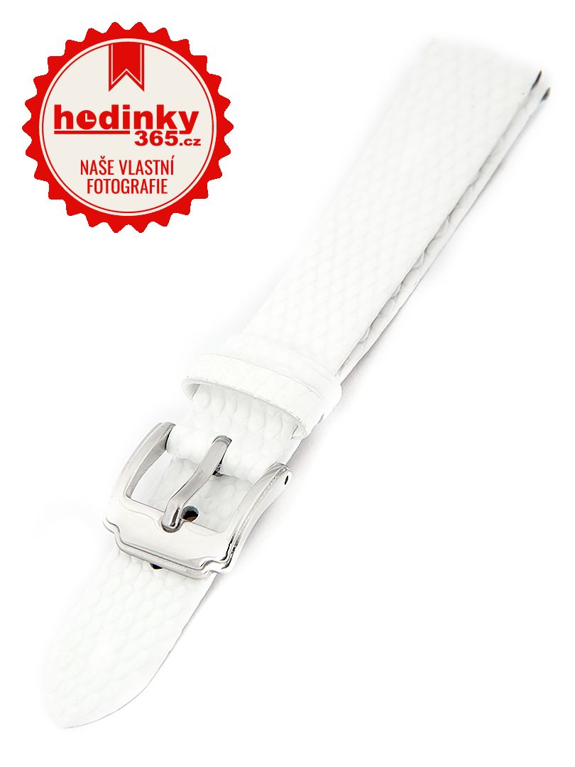 Dámský kožený bílý řemínek k hodinkám HYP-02-WHITE 22 mm