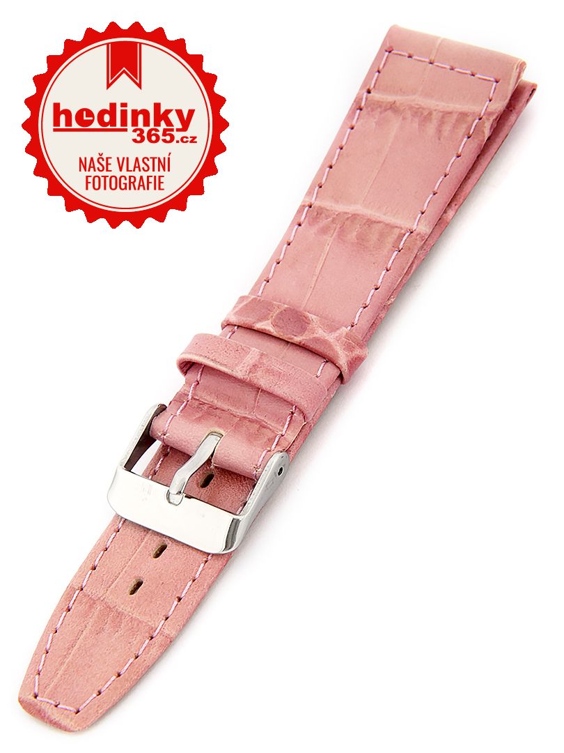 Dámský kožený růžový řemínek k hodinkám W-309-K