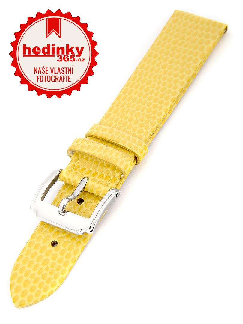 Dámský kožený žlutý řemínek k hodinkám HYP-02-YOLK 12 mm