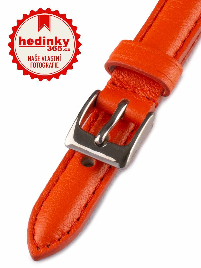 Unisex kožený oranžový řemínek HYP-07-J 20 mm