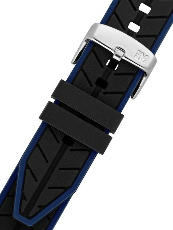 Černo modrý silikonový řemínek Morellato Sesia M 4985187.862 20 mm