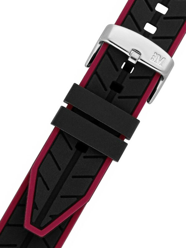 Černo růžový silikonový řemínek Morellato Sesia M 4985187.882 22 mm