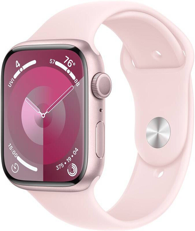 Apple Watch Series 9 GPS 45mm Pink Aluminium Case / Light Pink Sport Band - S/M