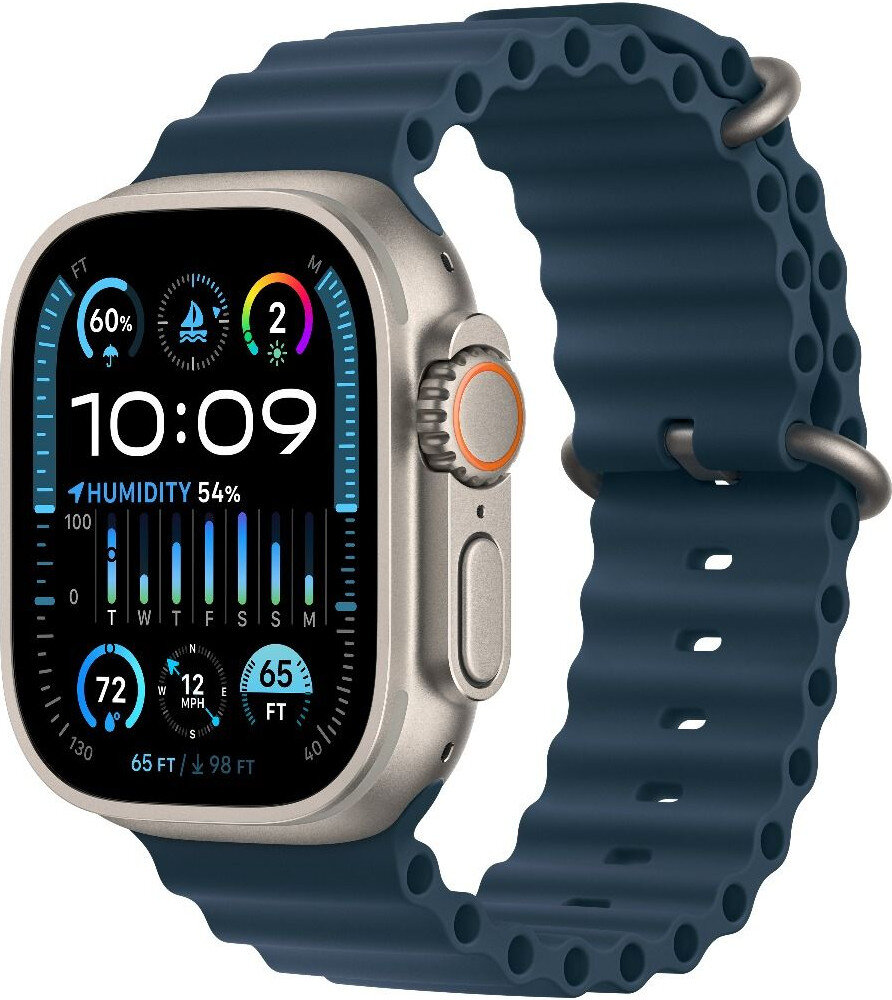 Apple Watch Ultra 2 GPS + Cellular, 49mm Titanium Case / Blue Ocean Band