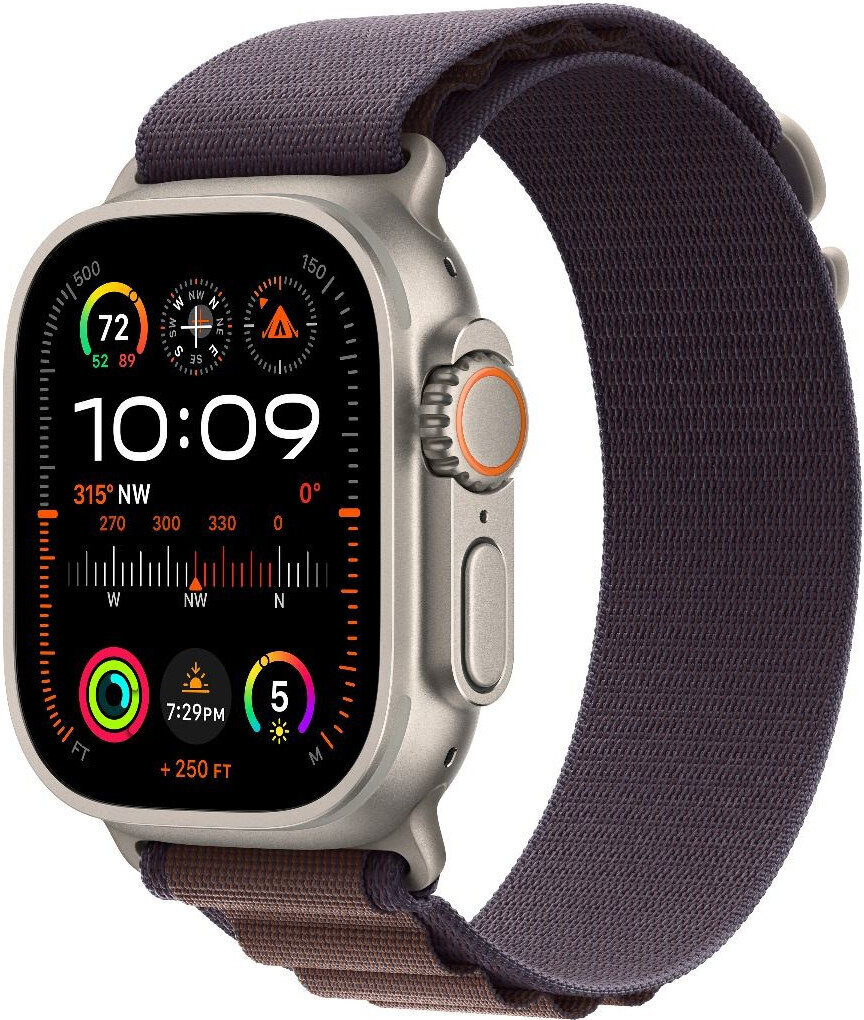 Apple Watch Ultra 2 GPS + Cellular, 49mm Titanium Case / Indigo Alpine Loop-Medium