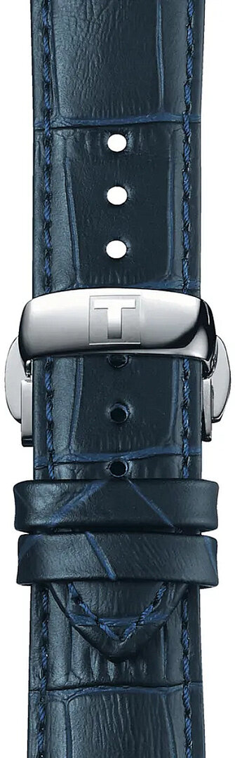 Modrý kožený řemínek Tissot T852.041.857