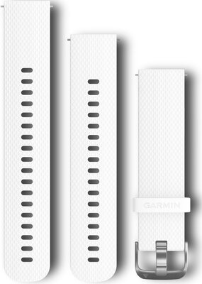 Silikonový řemínek Garmin 20mm (pro Venu, Venu Sq, Venu 2 plus aj.), bílý, + prodloužená část