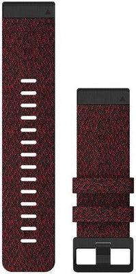 Nylonový řemínek Garmin 26mm (Fenix 7X/6X/5X, Tactix aj.), červený, QuickFit