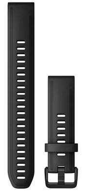 Silikonový řemínek Garmin 20mm (pro Fenix 7S/6S/5S aj.), černý, QuickFit