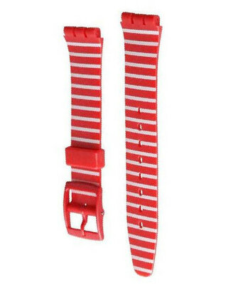 Plastový řemínek Swatch AGR154I 17mm (pro Swatch), červený