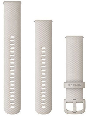 Silikonový řemínek Garmin 20 mm (pro Venu, Venu Sq, Venu 2 plus aj.), béžový, Quick Release, + prodloužená část