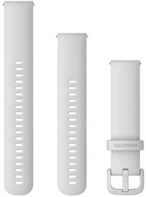 Silikonový řemínek Garmin 20mm (pro Venu, Venu Sq, Venu 2 plus aj.), bílý, Quick Release, + prodloužená část
