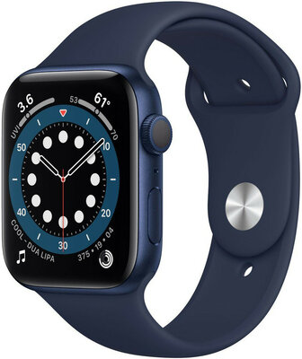 Apple Watch Series 6 GPS, 40mm Blue Aluminium Case / Deep Navy Sport Band - Regular