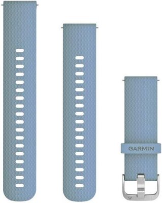 Silikonový řemínek Garmin 20mm (pro Venu, Venu Sq, Venu 2 Plus aj.), modrý V1, Quick Release + prodloužená část (rozbalené)