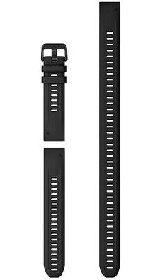 Silikonový řemínek Garmin 20mm (pro Fenix 7S/6S/5S), černý, QuickFit, + prodloužená část
