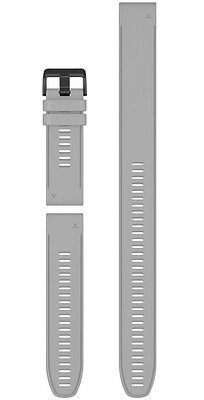 Silikonový řemínek Garmin 26mm (pro Fenix 7X/6X/5X, Tactix aj.), šedý, QuickFit, + prodloužená část