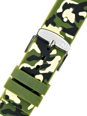 Silikonový řemínek Morellato Camouflage M 4511187.070, zelený/maskáčový