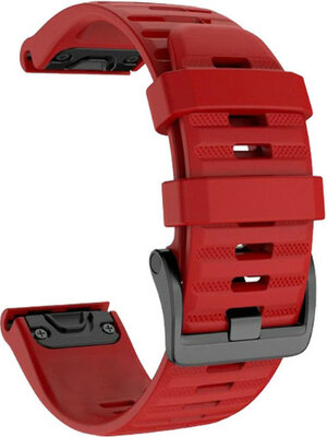 Silikonový řemínek Ricardo 20mm (pro Garmin Fenix 7S/6S/5S), červený, QuickFit