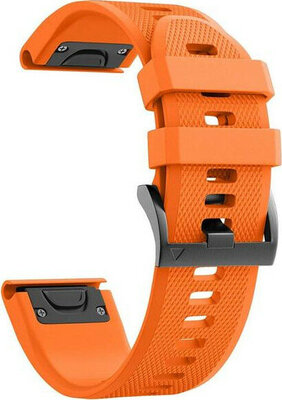 Silikonový řemínek Ricardo 22mm (pro Garmin Fenix 7/6/5, Epix 2 aj.), oranžový, QuickFit