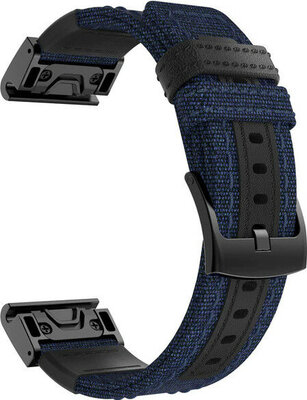 Nylonový řemínek Ricardo 26mm (pro Garmin Fenix 7X/6X/5X, Tactix aj.), modrý V1, QuickFit
