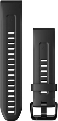 Silikonový řemínek Garmin 20mm (pro Fenix 7S/6S/5S), černý V1, QuickFit