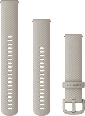 Silikonový řemínek Garmin 20mm (pro Venu, Venu Sq, Venu 2 plus aj.), šedý V2, Quick Release, + prodloužená část