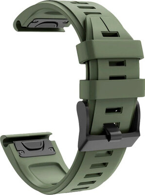 Silikonový řemínek Ricardo 22mm (pro Garmin Fenix 7/6/5, Epix 2, MARQ aj.), zelený V1, QuickFit