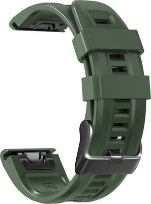 Silikonový řemínek Ricardo 26mm (pro Garmin Fenix 7X/6X/5X, Tactix aj.), zelený V2, QuickFit